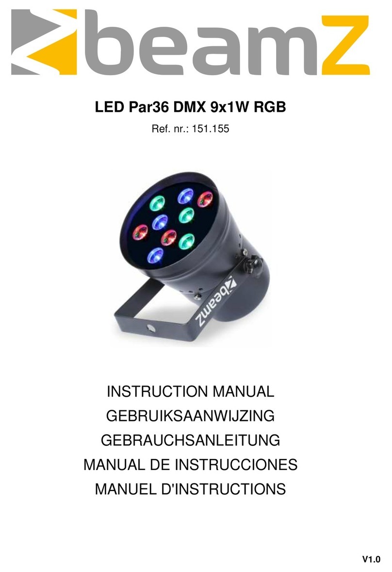 Beamz LED Par36 DMX 9x1W RGB User manual