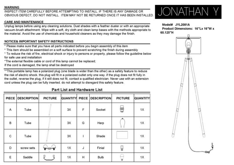 JONATHAN Y JYL2081A quick start guide