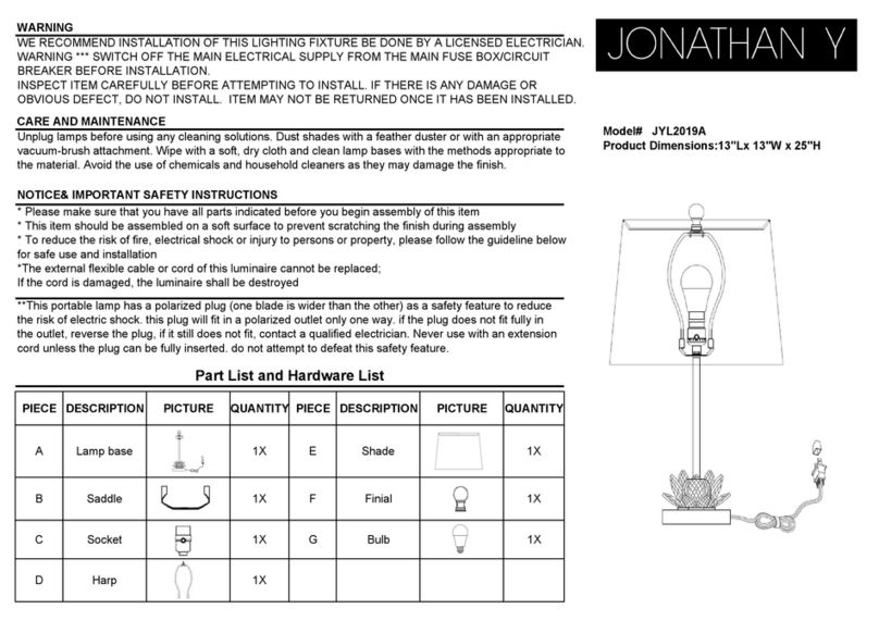 JONATHAN Y JYL2019A quick start guide