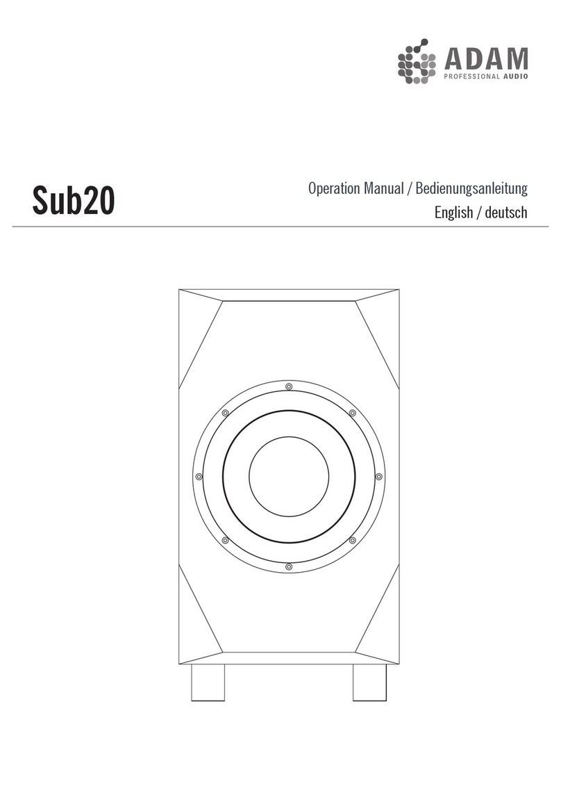Adam Sub20 Operation manual