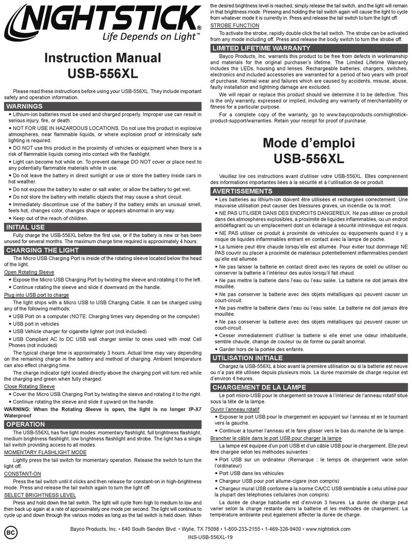 Night Stick USB-556XL User manual