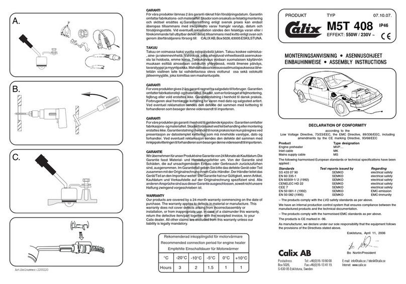 Calix M5T 408 Assembly instructions