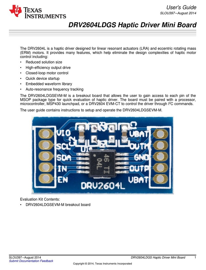 Texas Instruments DRV2604LDGS user guide