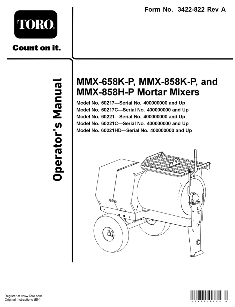 Toro MMX-658K-P Operator's manual Toro MMX-658K-P Operator's manual