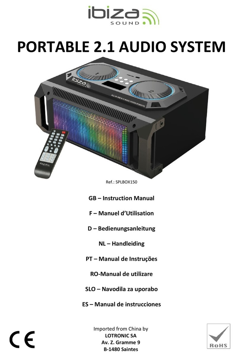 Ibiza sound SPLBOX150 instruction manual