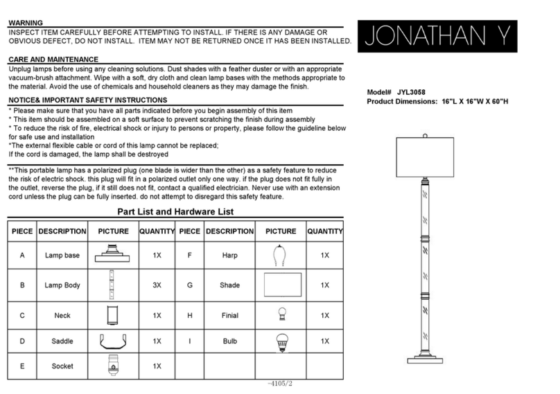 JONATHAN Y JYL3058 User manual JONATHAN Y JYL3058 User manual