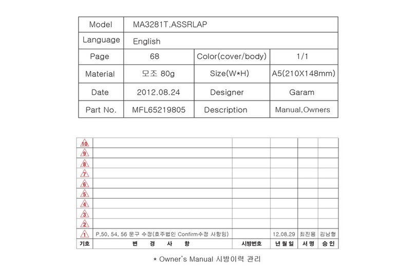 LG Steam SolarDOM MA3281T User manual