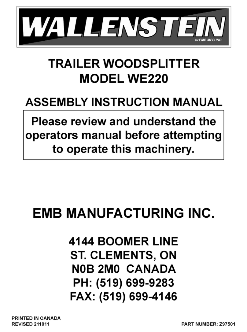 Wallenstein WE220 Assembly & instruction manual