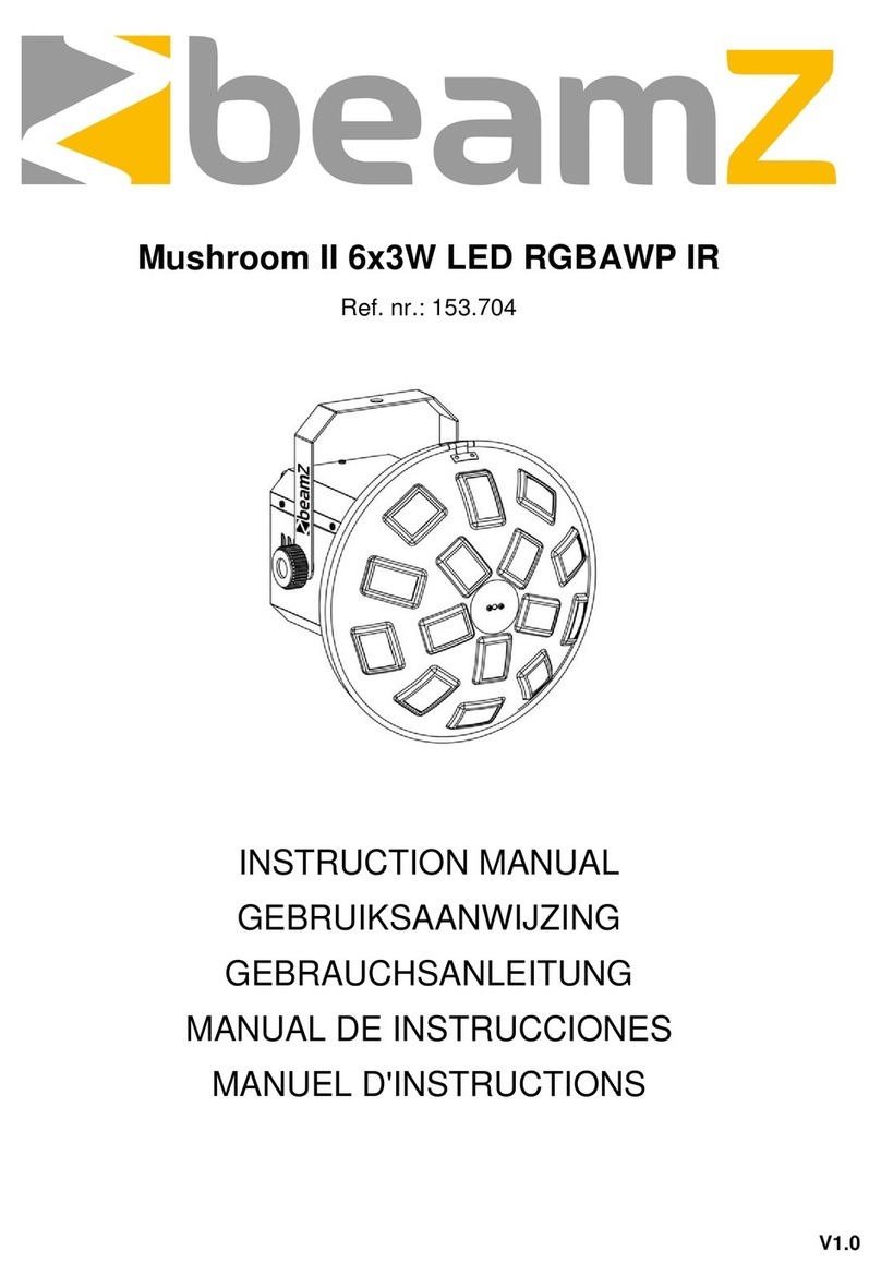 Beamz Mushroom II 6x3W LED RGBAWP IR instruction manual