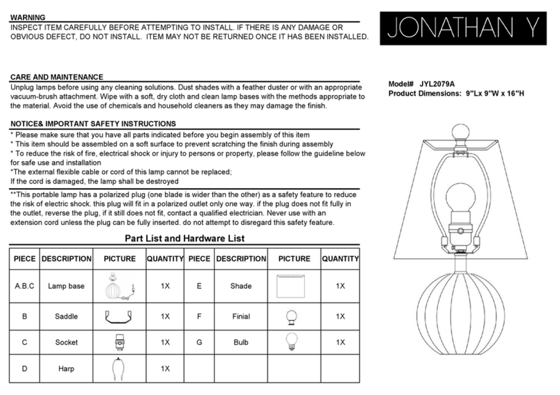 JONATHAN Y JYL2079A User manual JONATHAN Y JYL2079A User manual