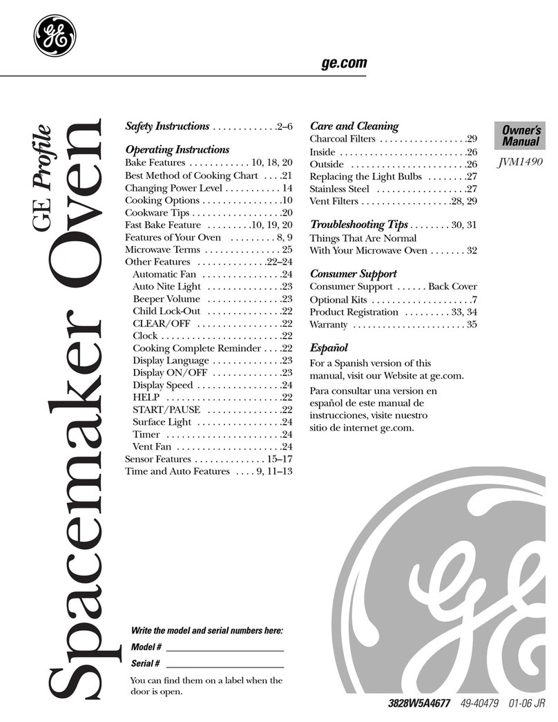 GE Profile Spacemaker JVM1490SH01 User manual