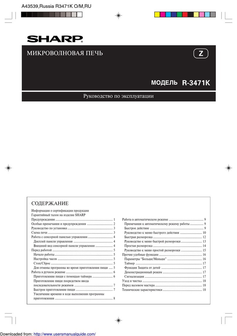 Sharp R-3471K User manual