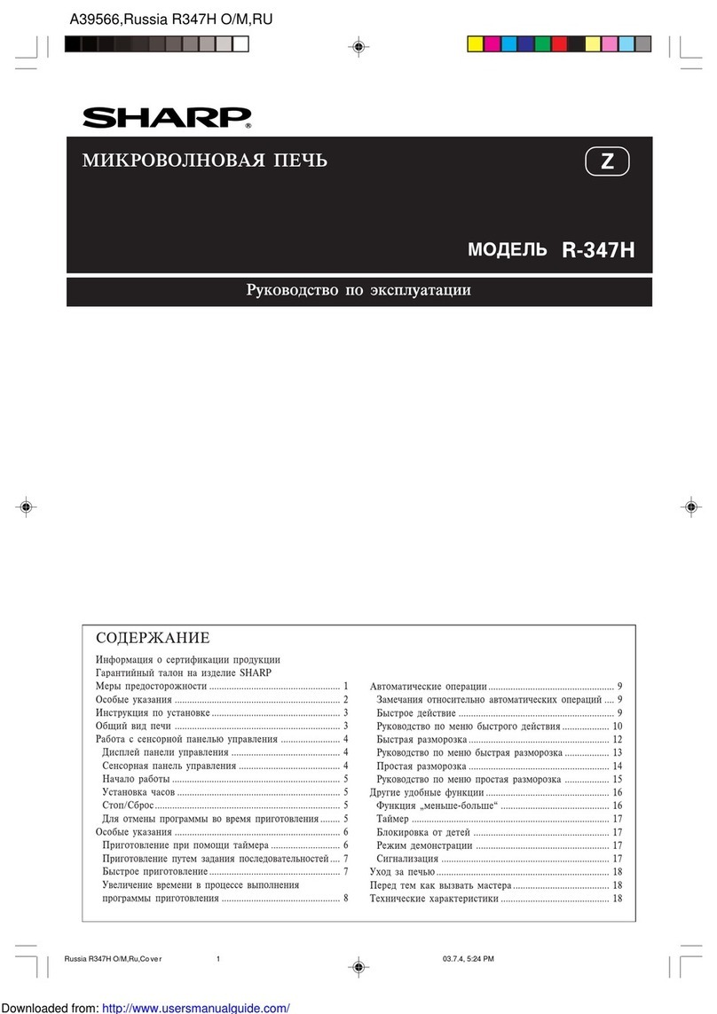 Sharp R-347H User manual