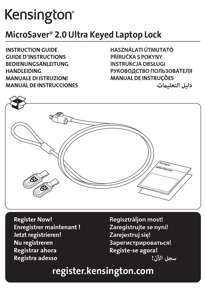 Kensington MicroSaver 2.0 User manual Kensington MicroSaver 2.0 User manual