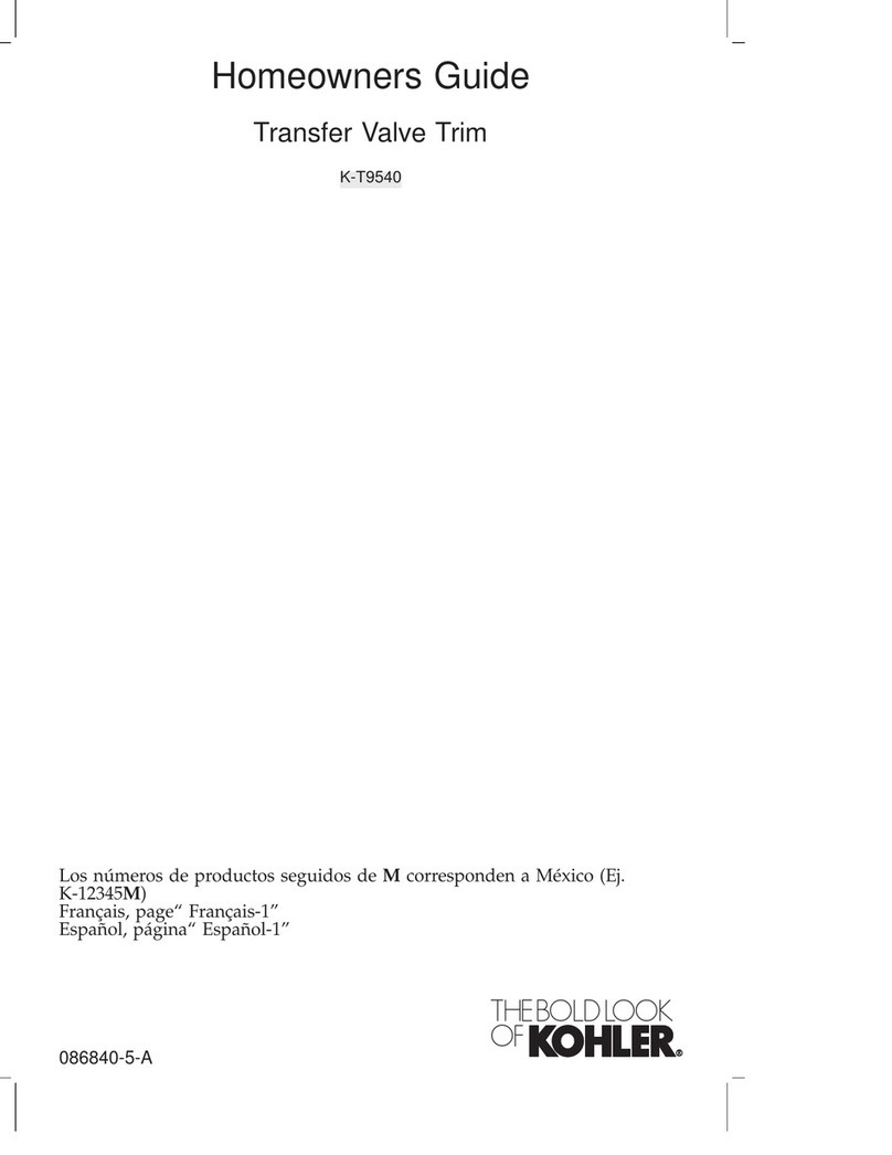Kohler K-T9540 Assembly instructions