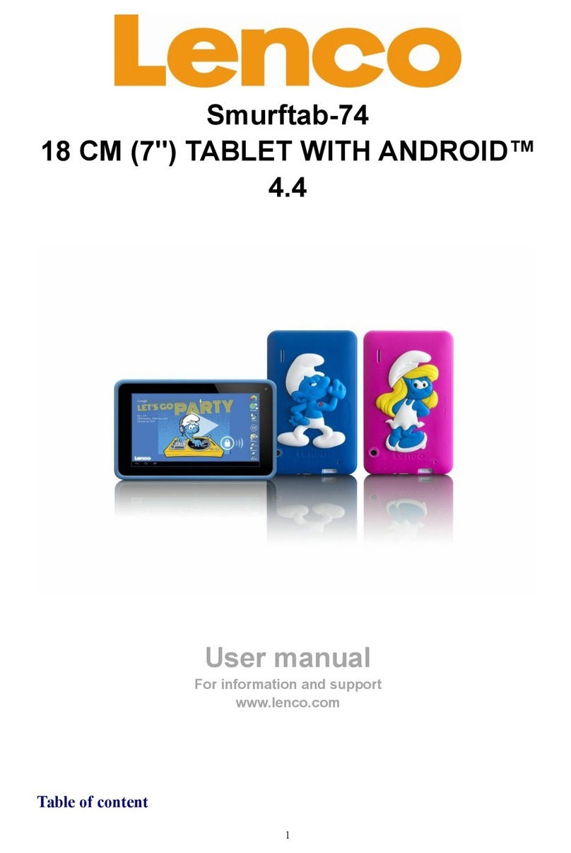 LENCO Smurftab-74 user manual