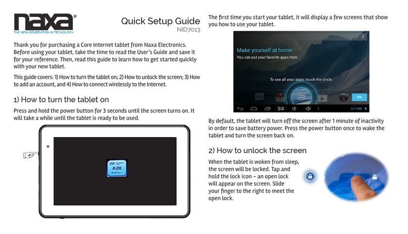 Naxa NID-7013 Quick setup guide