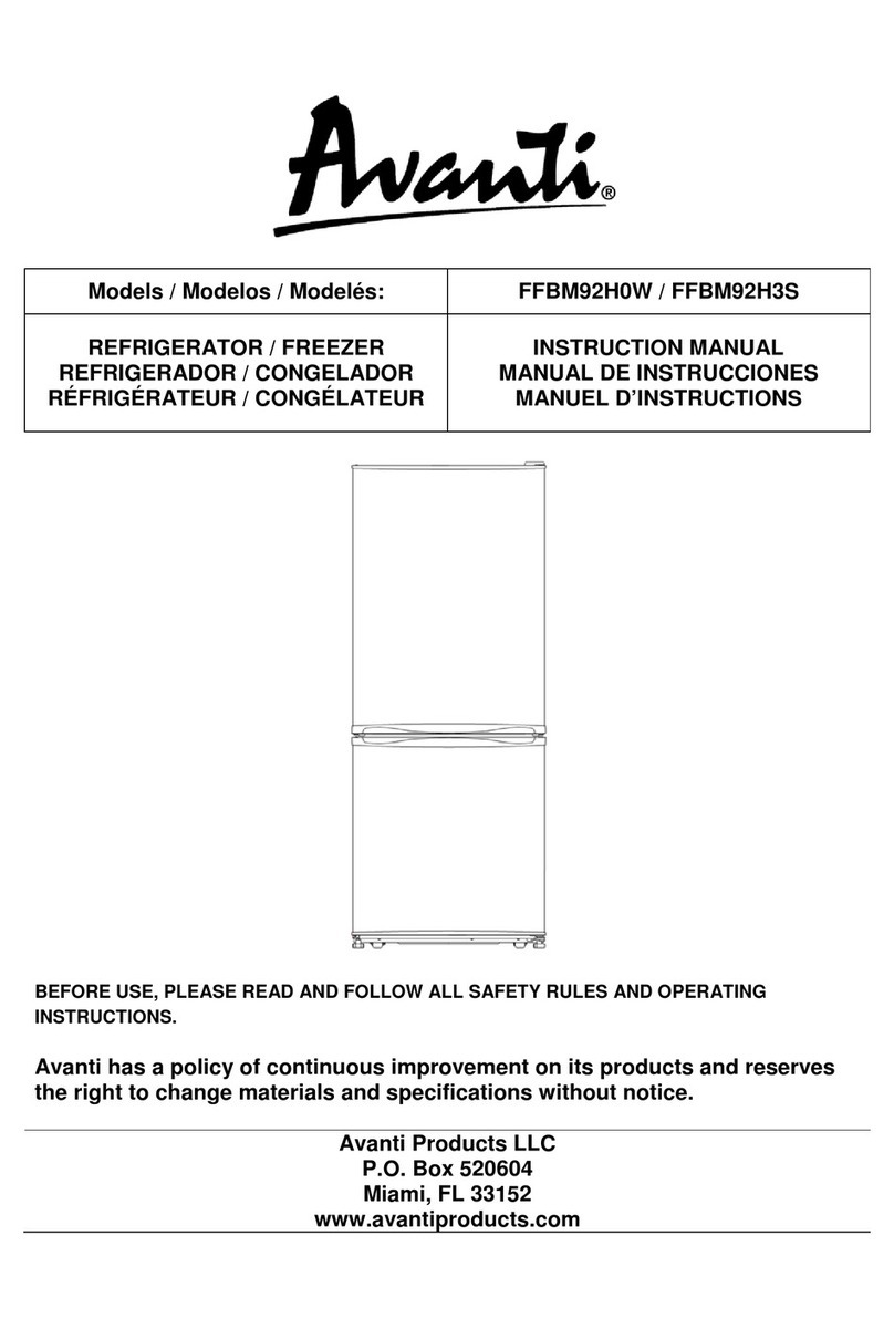 Avanti FFBM92H0W instruction manual