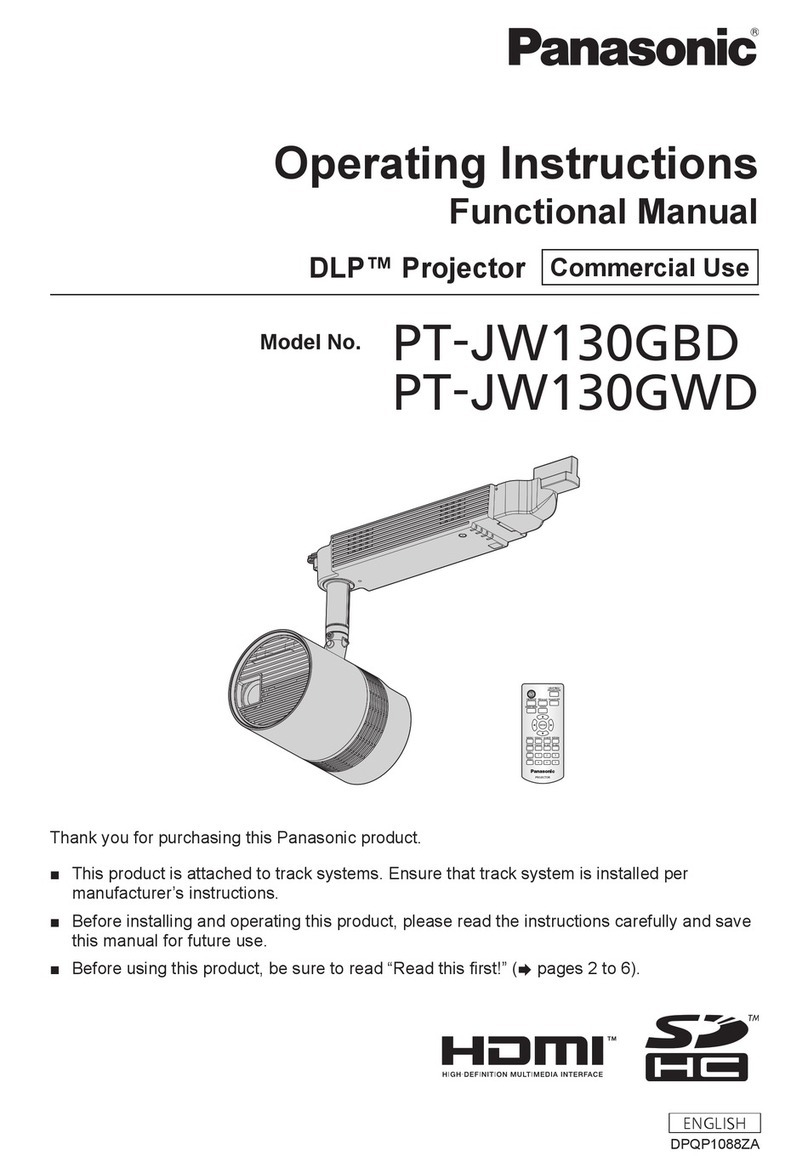 Panasonic PT-JW130GBD User manual