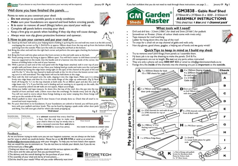 GARDEN MASTER GM3838 Assembly instructions