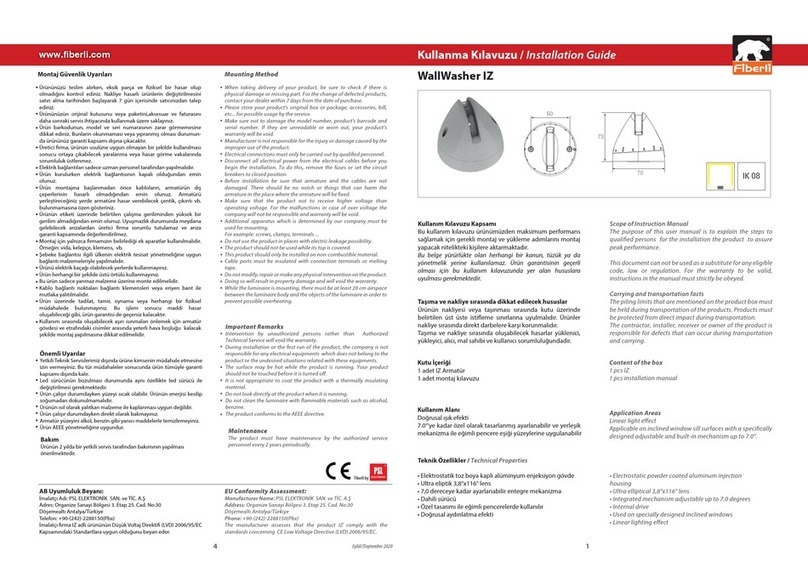 Fiberli WallWasher IZ installation guide