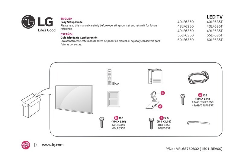 LG 43LF635T Easy setup guide