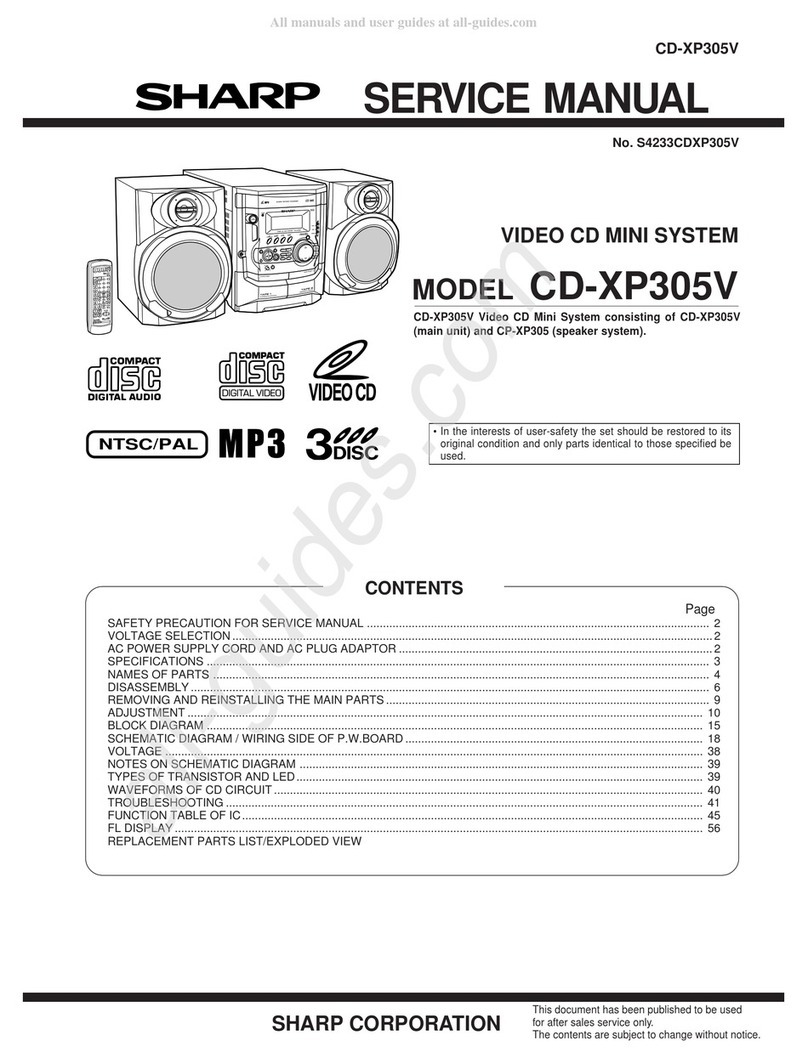 Sharp CD-XP305V User manual