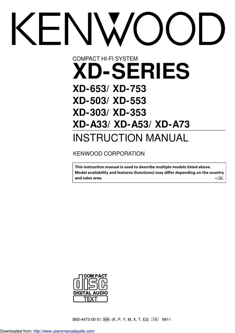Kenwood XD-653 User manual