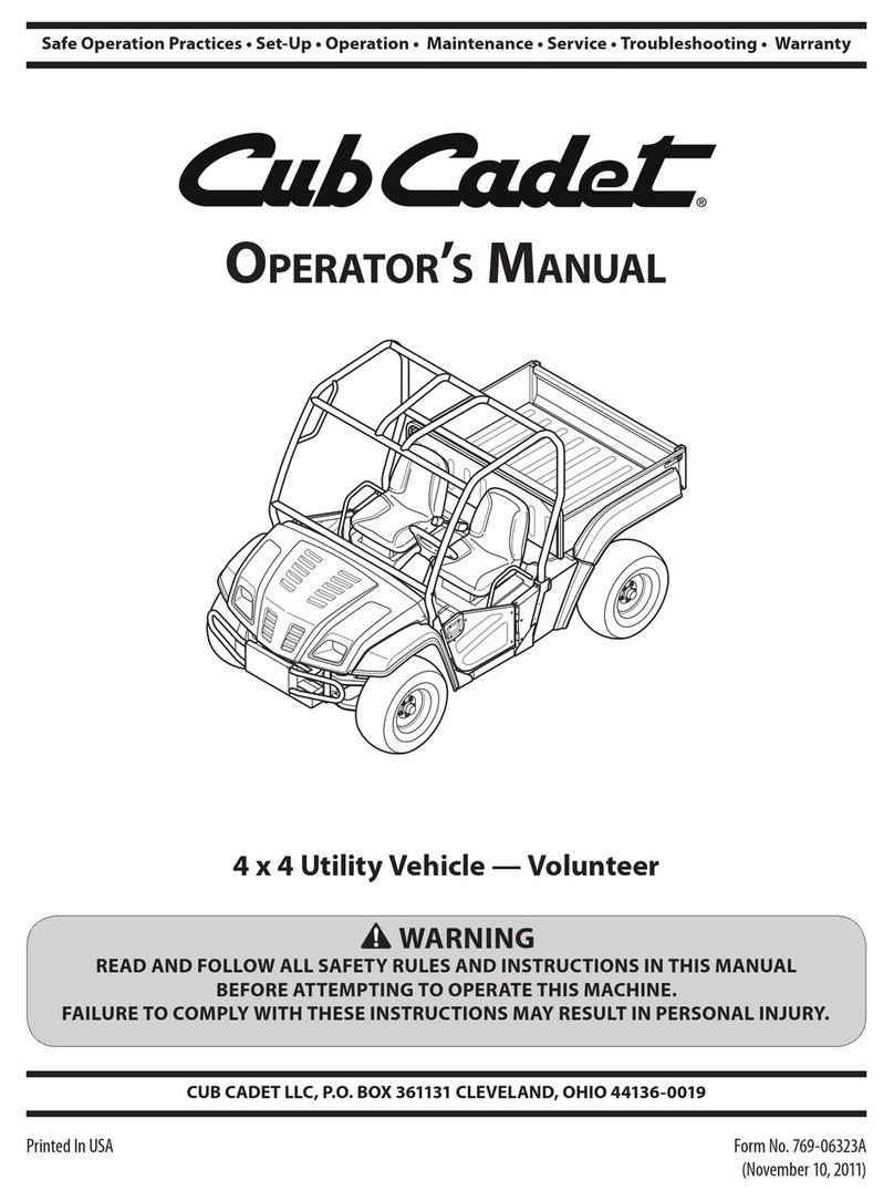 Cub Cadet Volunteer 4x4 EFI Red User manual