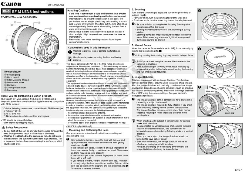 Canon EF-M 55-200mm f/4.5-6.3 IS STM User manual