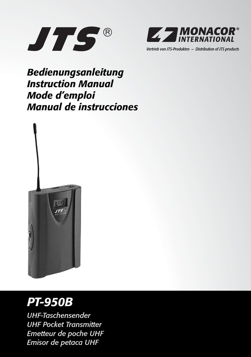 Monacor JTS PT-950B User manual