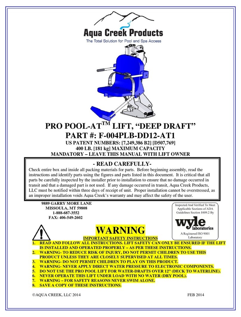 Aqua Creek PRO POOL-AT F-004PLB-DD12-AT1 manual