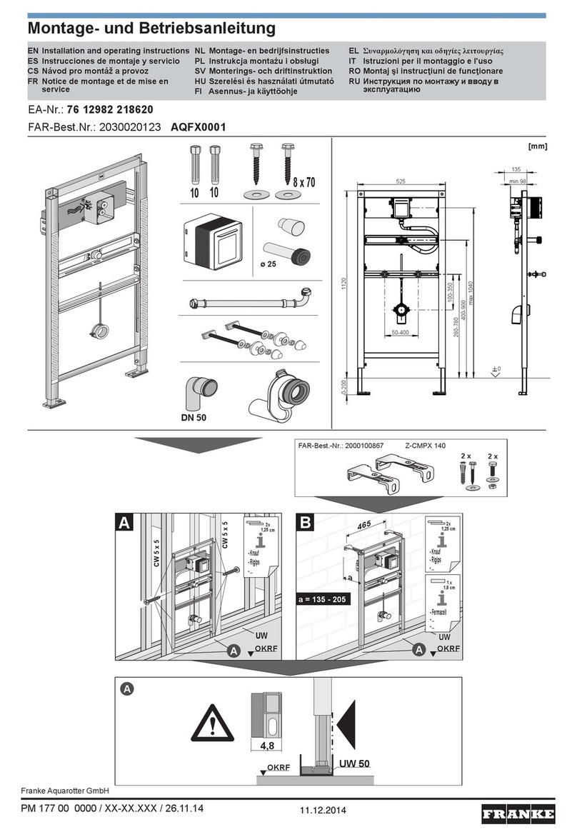 Franke AQFX0001 User manual Franke AQFX0001 User manual