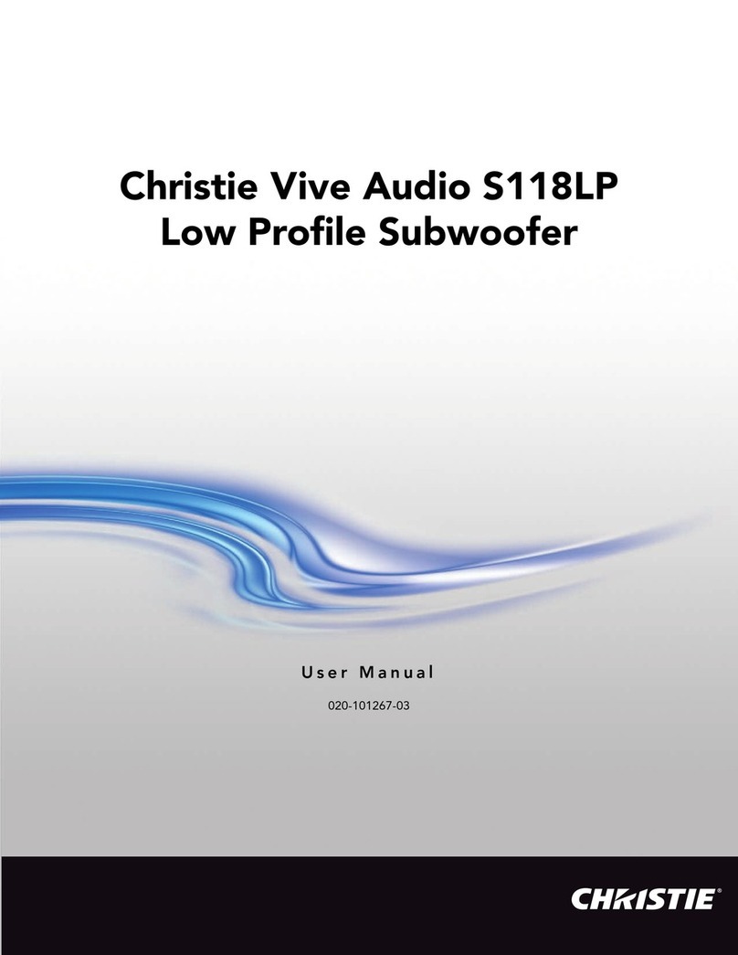 Christie Vive Audio S118LP user manual