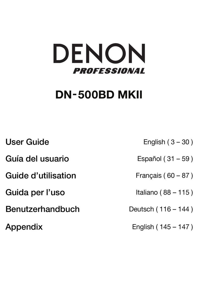 Denon Professional DN-500BDMK2 user guide