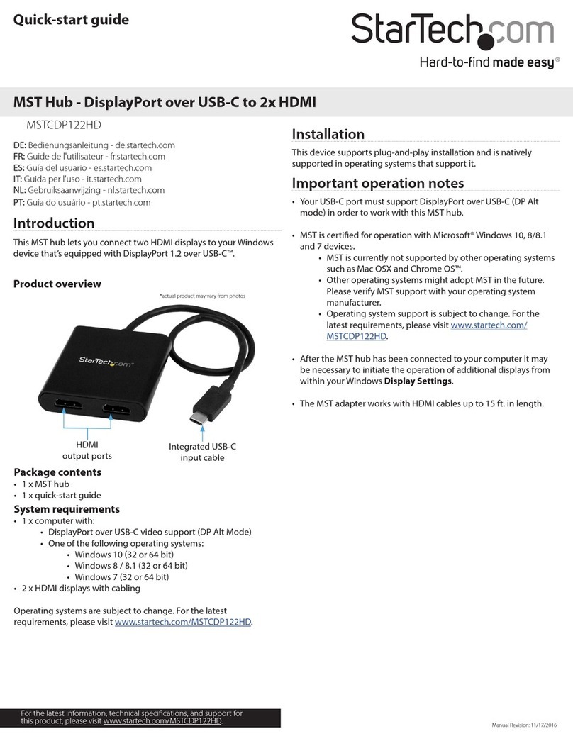 StarTech.com MSTCDP122HD User manual