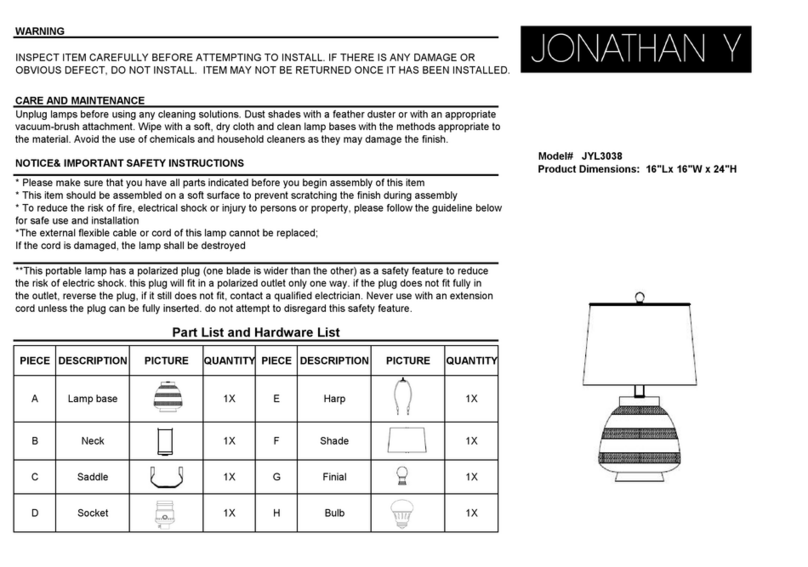JONATHAN Y JYL3038 User manual JONATHAN Y JYL3038 User manual