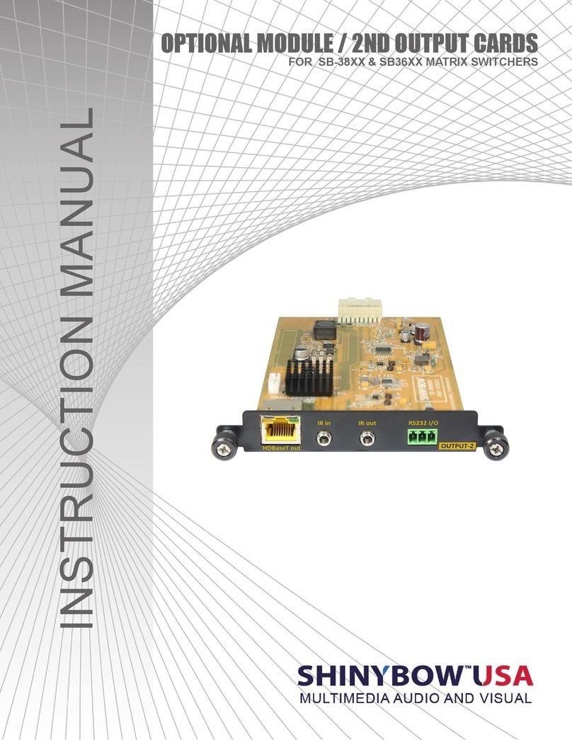 Shinybow USA SB-38 Series User manual