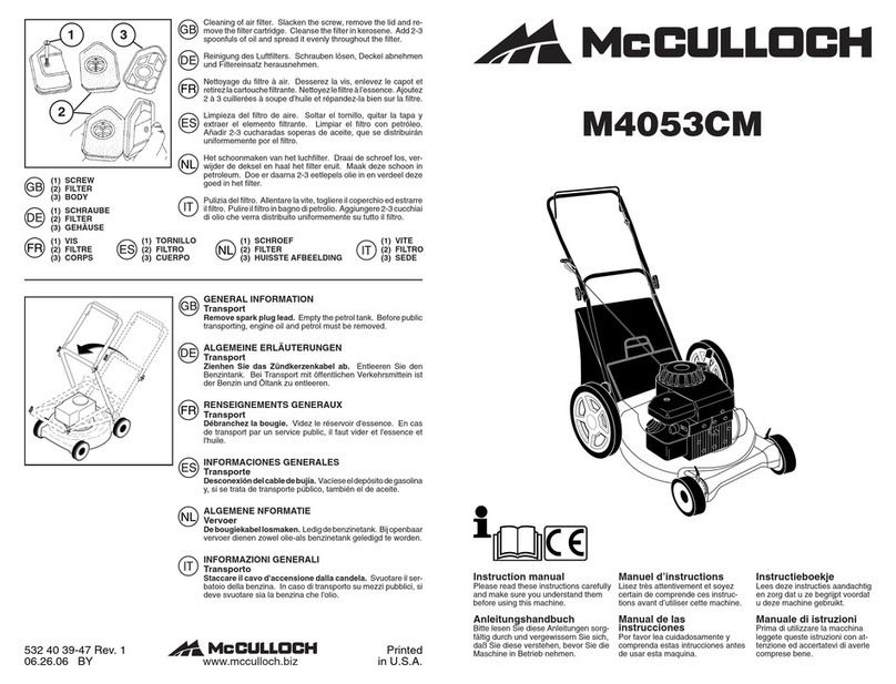 McCulloch M4053CM User manual