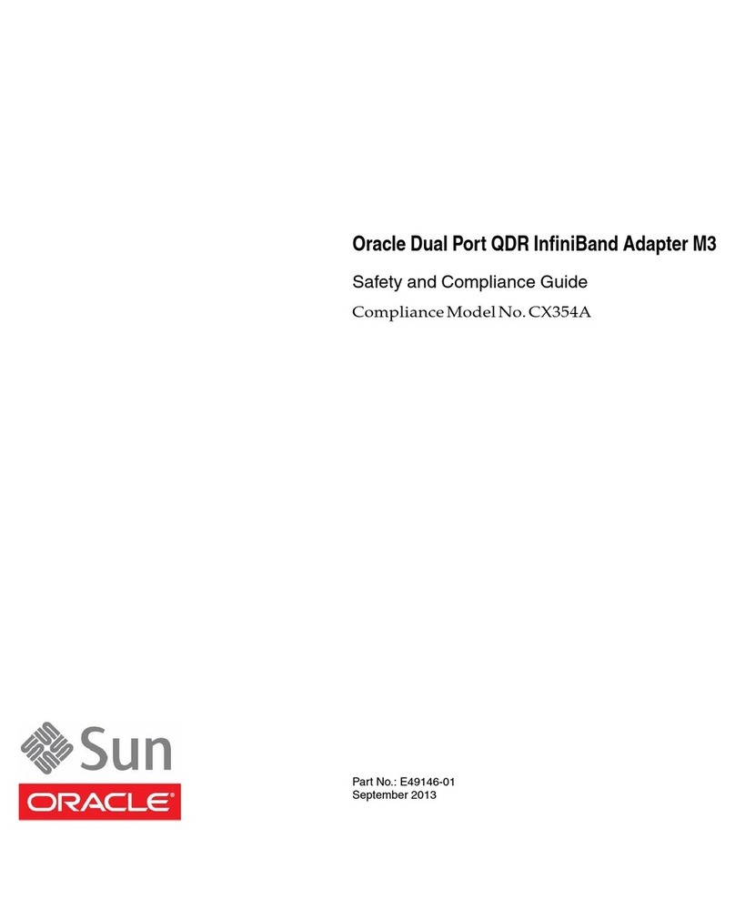 Sun Oracle CX354A Installation and operating manual