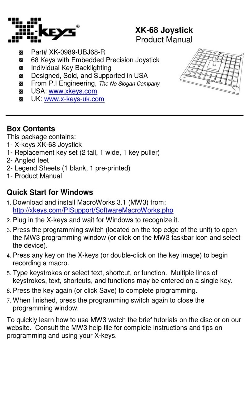 X-keys XK-0989-UBJ68-R User manual