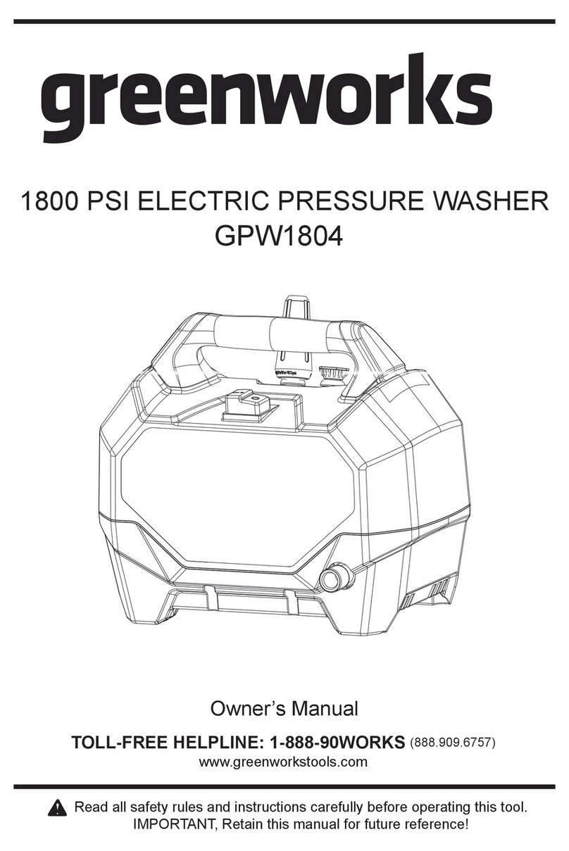 GreenWorks GPW1804 owner's manual