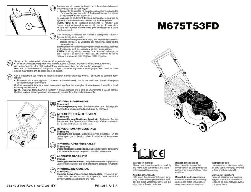 McCulloch M675T53FD instruction manual