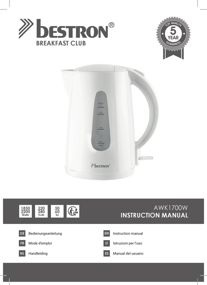 Bestron BREAKFAST CLUB AWK1700W instruction manual
