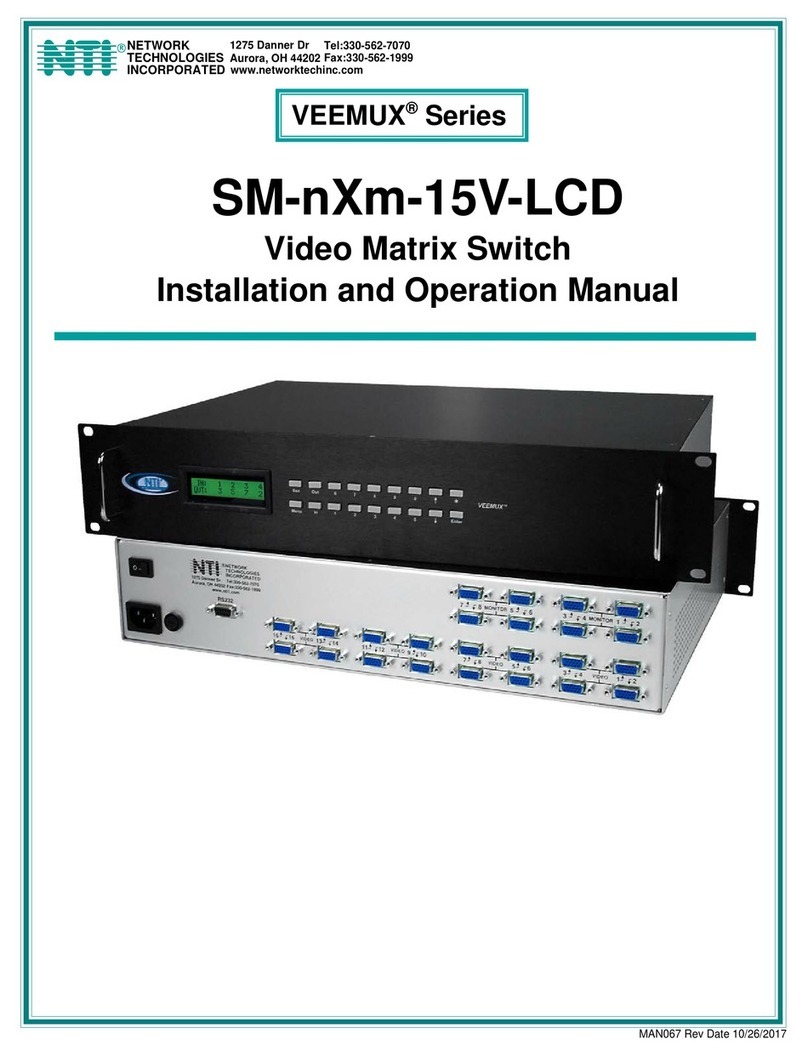 Network Technologies Incorporated VEEMUX Series User manual