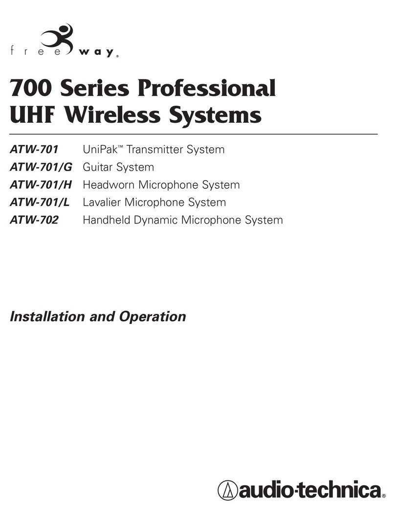Audio Technica ATW-701/G Description, Installation and Operation