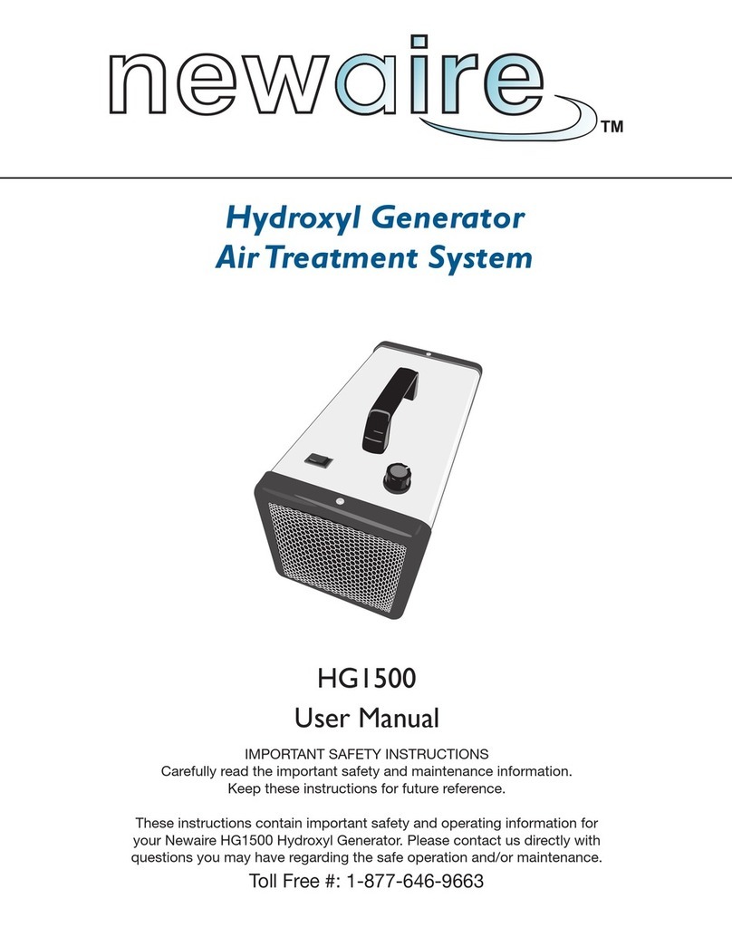 New-Aire HG1500 user manual