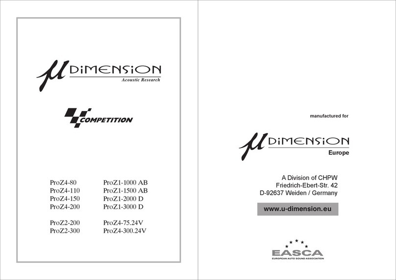 m-Dimension COMPETITION ProZ4-80 manual