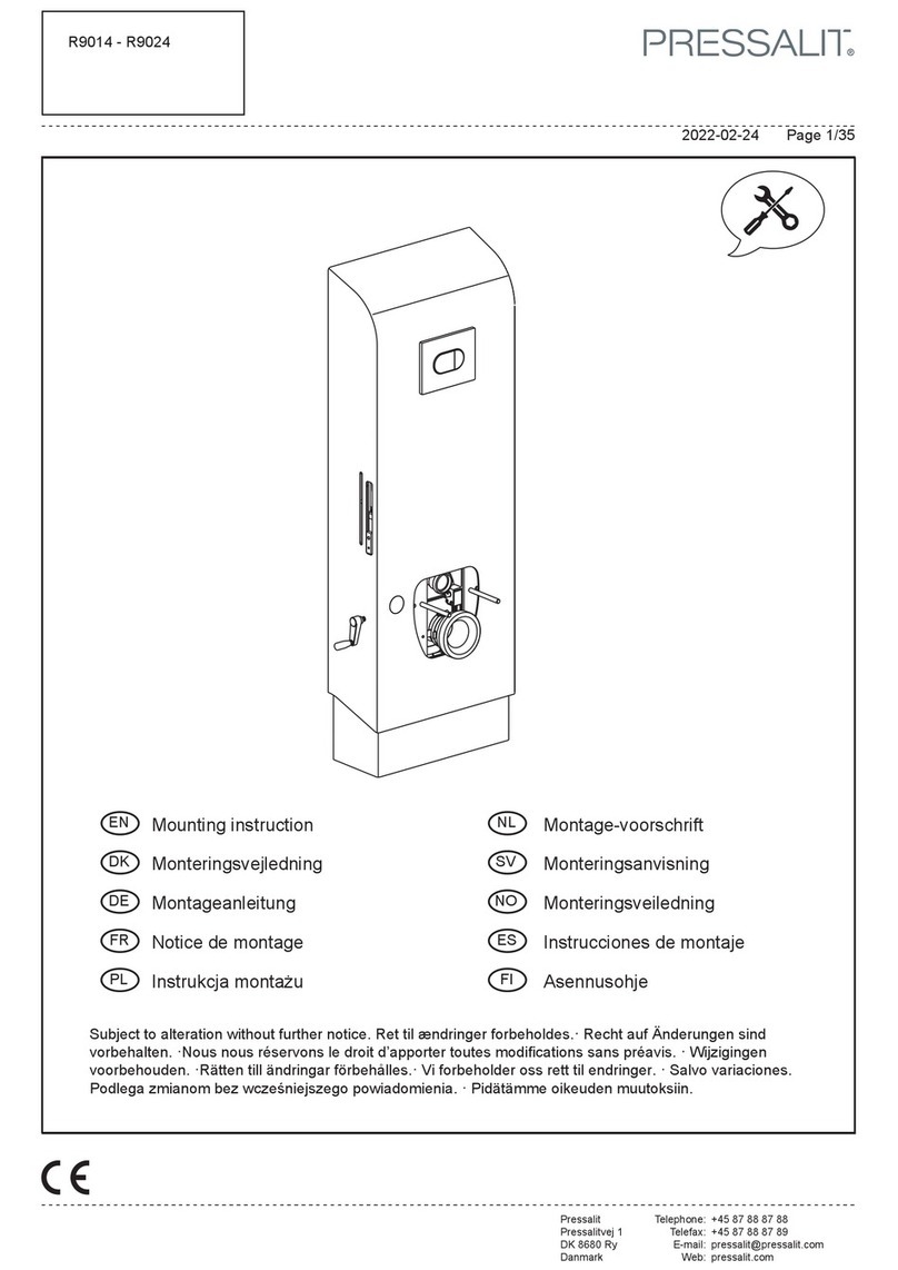 Pressalit Care SELECT R9014 Mounting instruction