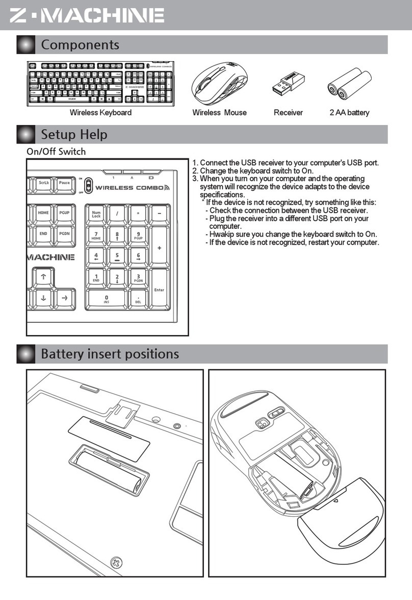 ZALMAN Z-MACHINE ZM-KM870R User manual